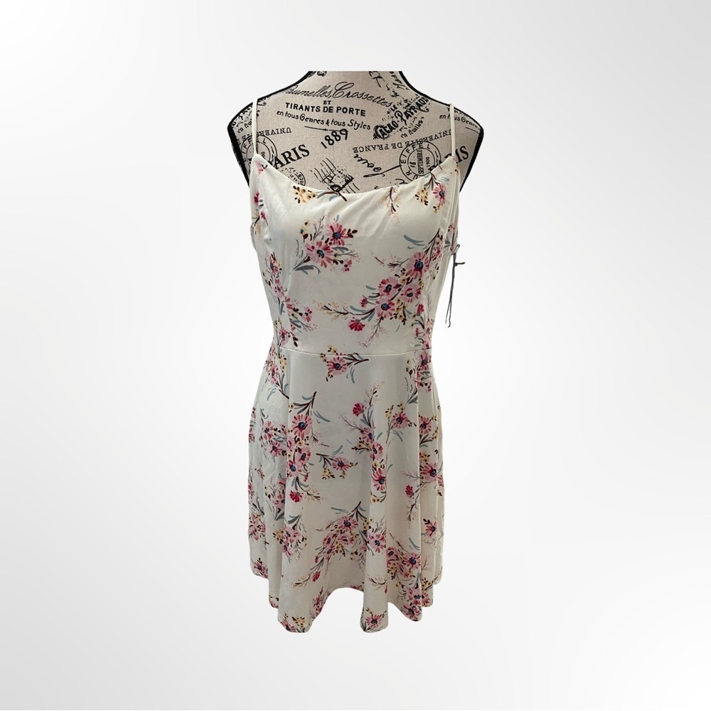 Nine Britton Off White Floral Knit Lesley Dress NWT Size LP